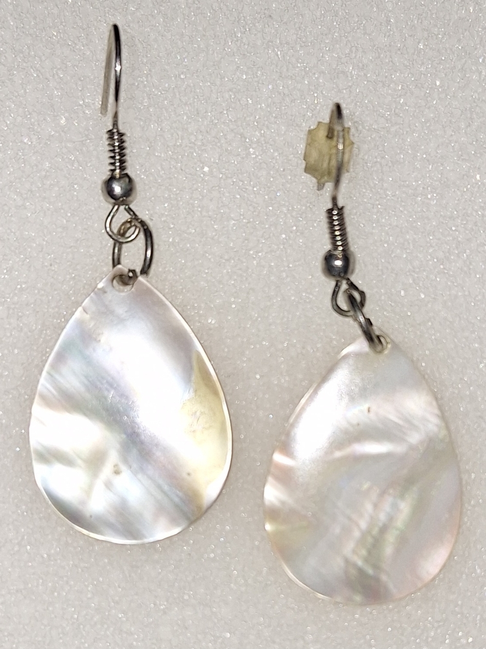Costume Jewelry Mother of Pearl Teardrop Dangle Earrings
